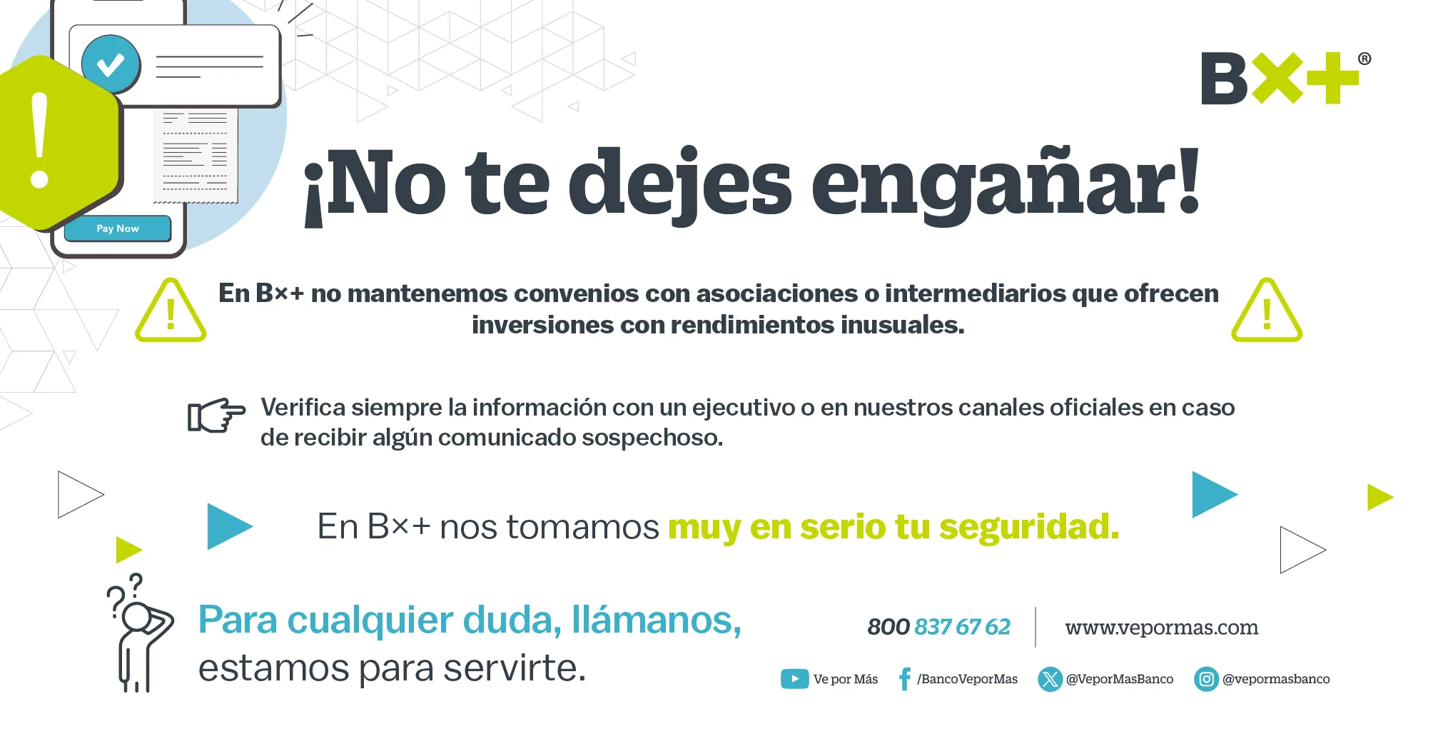 No te dejes engañar
