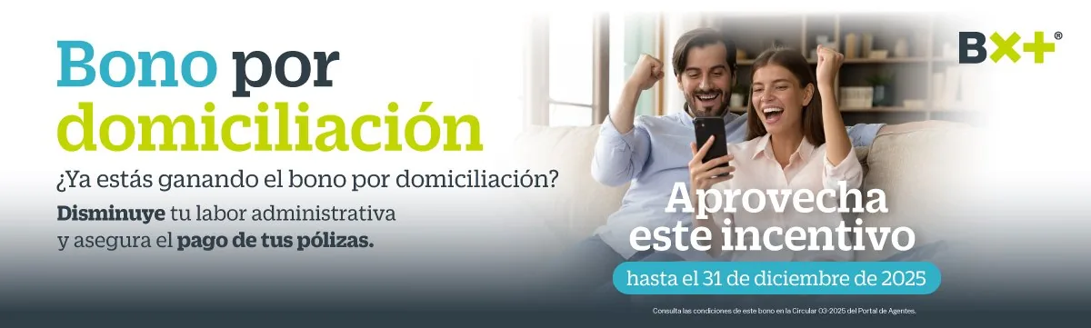 Seguros agentes bono domiciliacion | Banco Ve por Más Bx+